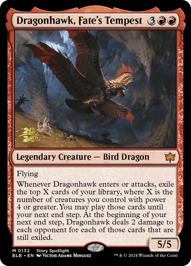 Dragonhawk, Fate's Tempest [Bloomburrow Prerelease Promos] | Exor Games Summserside