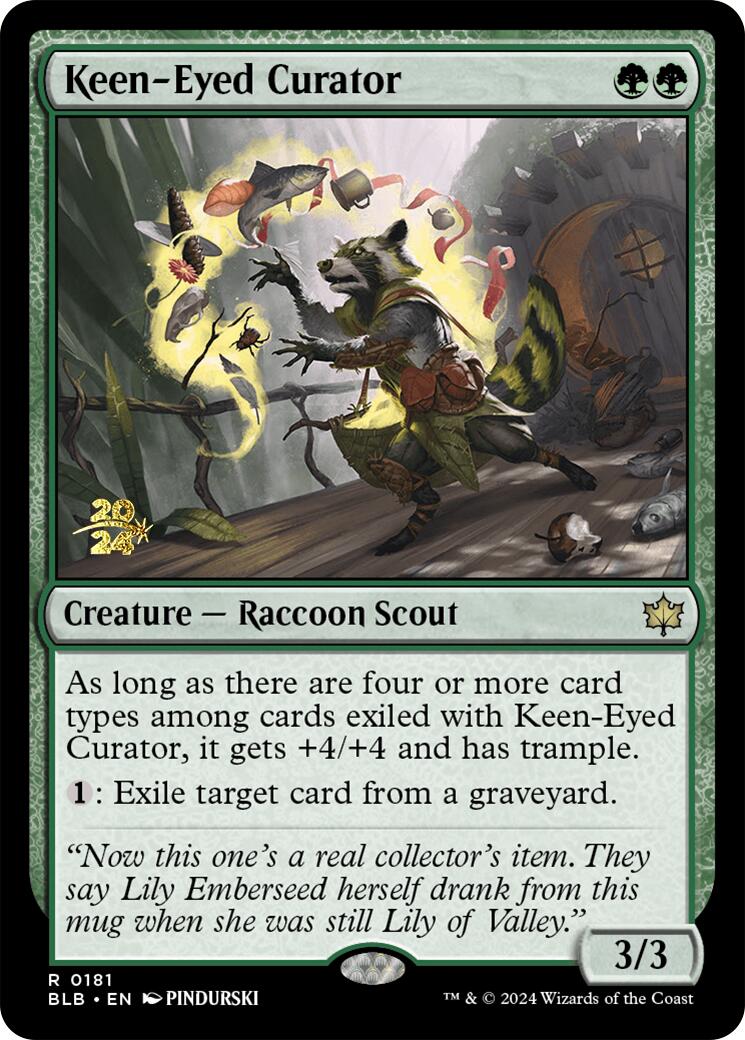 Keen-Eyed Curator [Bloomburrow Prerelease Promos] | Exor Games Summserside