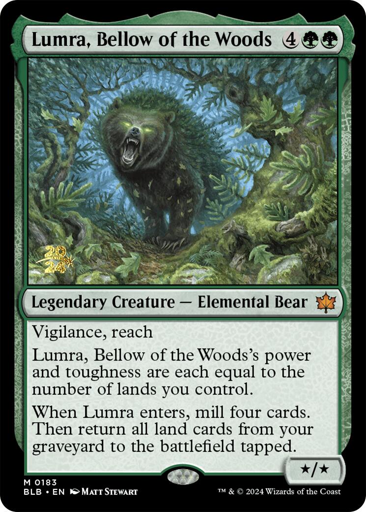 Lumra, Bellow of the Woods [Bloomburrow Prerelease Promos] | Exor Games Summserside