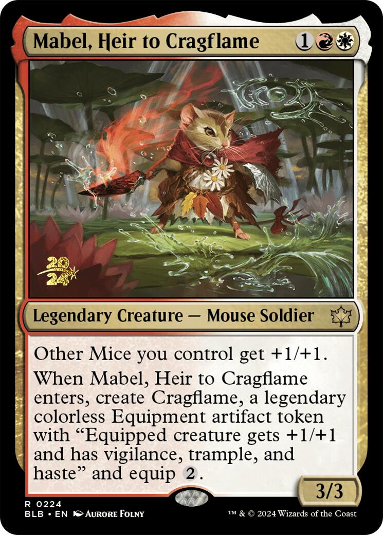 Mabel, Heir to Cragflame [Bloomburrow Prerelease Promos] | Exor Games Summserside