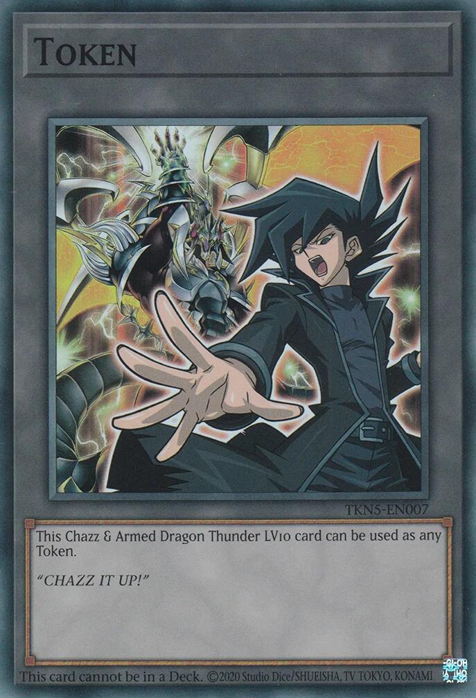 Token: Chazz & Armed Dragon Thunder LV10 [TKN5-EN007] Super Rare | Exor Games Summserside