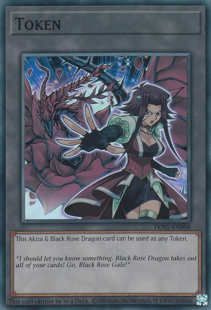 Token: Akiza & Black Rose Dragon [TKN5-EN008] Super Rare | Exor Games Summserside