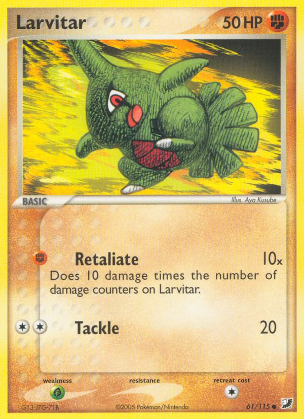 Larvitar (61/115) [EX: Unseen Forces] | Exor Games Summserside