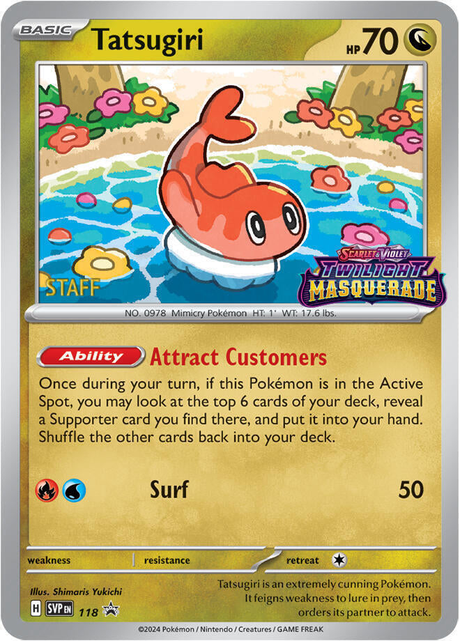 Tatsugiri (118) (Staff) [Scarlet & Violet: Black Star Promos] | Exor Games Summserside