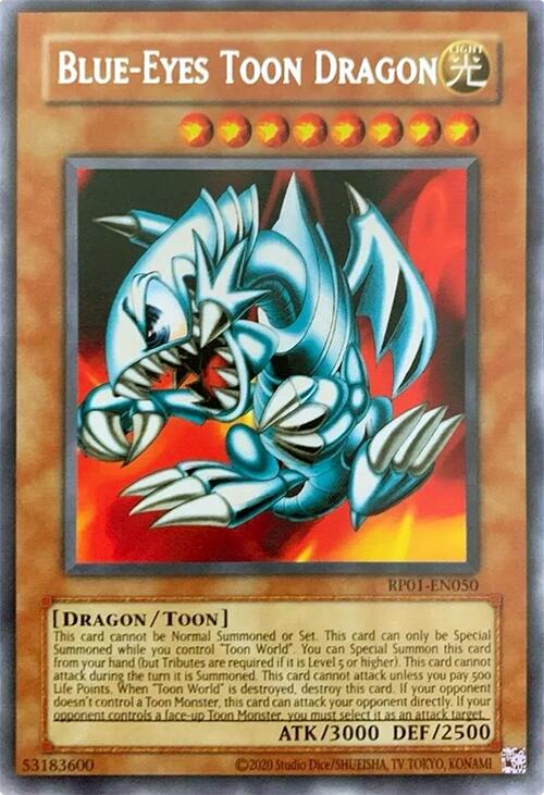 Blue-Eyes Toon Dragon [RP01-EN050] Rare | Exor Games Summserside