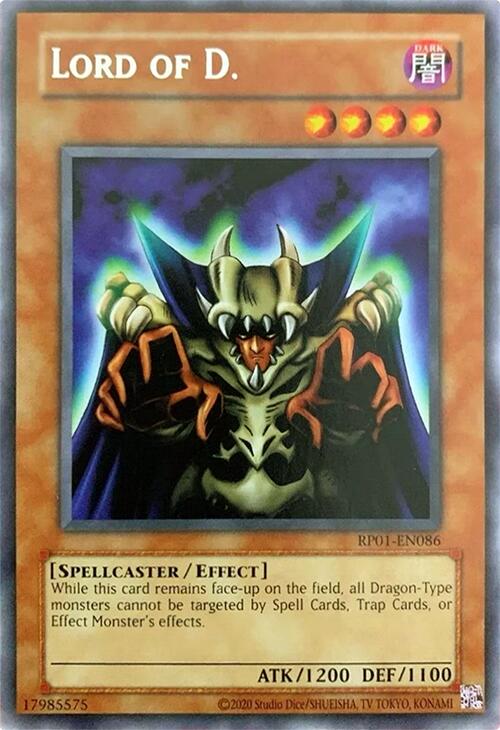 Lord of D. [RP01-EN086] Rare | Exor Games Summserside