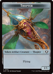 Thopter // Gnome Double-Sided Token [Edge of Eternities Commander Tokens] | Exor Games Summserside