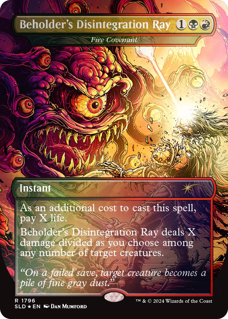 Beholder's Disintegration Ray - Fire Covenant (Rainbow Foil) [Secret Lair Drop Series] | Exor Games Summserside