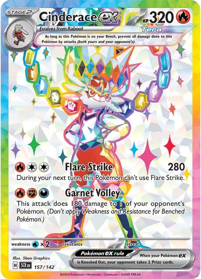 Cinderace ex (157/142) [Scarlet & Violet: Stellar Crown] | Exor Games Summserside