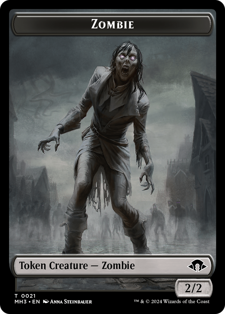 Zombie // Energy Reserve Double-Sided Token [Modern Horizons 3 Tokens] | Exor Games Summserside