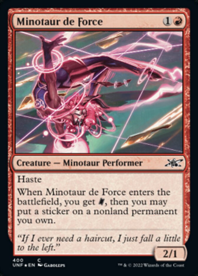 Minotaur de Force (Galaxy Foil) [Unfinity] | Exor Games Summserside