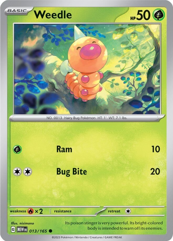 Weedle (013/165) [Scarlet & Violet: 151] | Exor Games Summserside