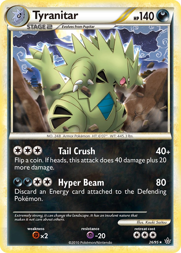 Tyranitar (26/95) (Theme Deck Exclusive) [HeartGold & SoulSilver: Unleashed] | Exor Games Summserside