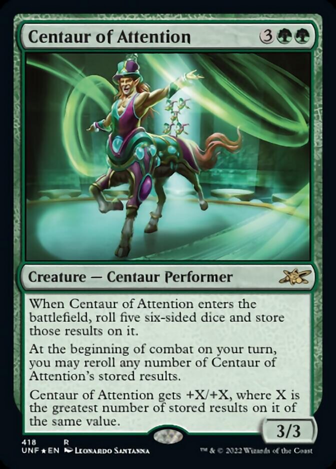 Centaur of Attention (Galaxy Foil) [Unfinity] | Exor Games Summserside
