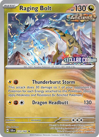 Raging Bolt (111/142) (Cosmo Holo - Best Buy Exclusive) [Miscellaneous Cards] | Exor Games Summserside