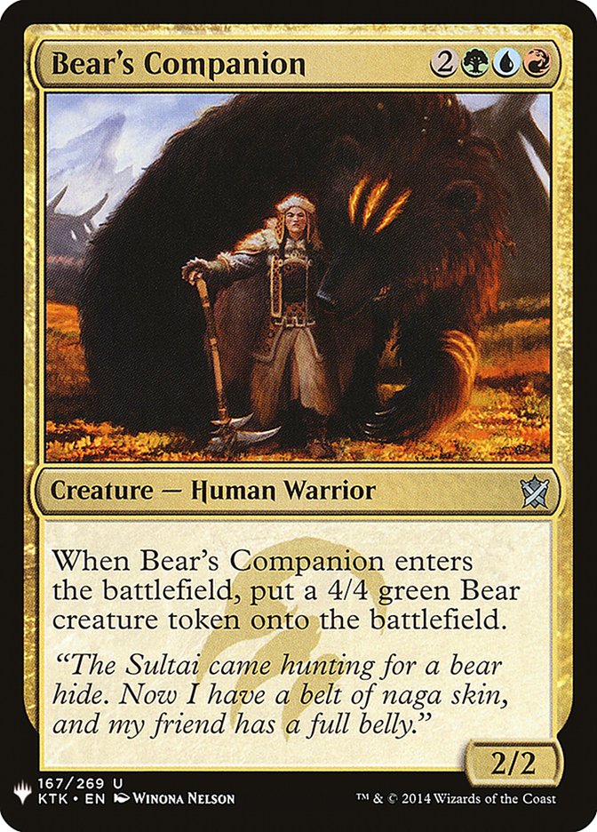 Bear's Companion [Mystery Booster] | Exor Games Summserside