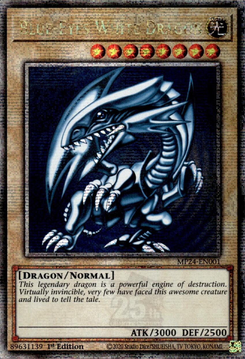 Blue-Eyes White Dragon [MP24-EN001] Quarter Century Secret Rare | Exor Games Summserside