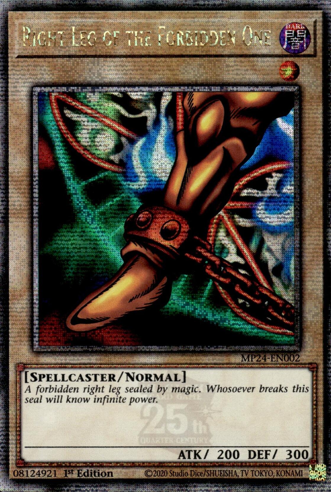 Right Leg of the Forbidden One [MP24-EN002] Quarter Century Secret Rare | Exor Games Summserside