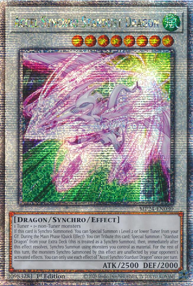 Accel Synchro Stardust Dragon [MP24-EN030] Quarter Century Secret Rare | Exor Games Summserside