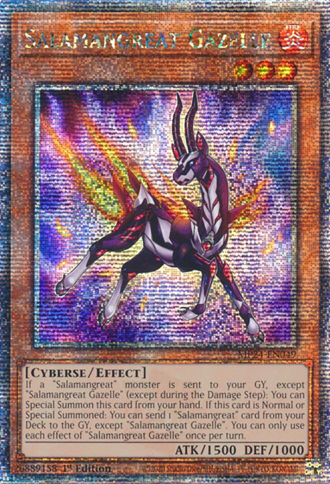 Salamangreat Gazelle [MP24-EN049] Quarter Century Secret Rare | Exor Games Summserside