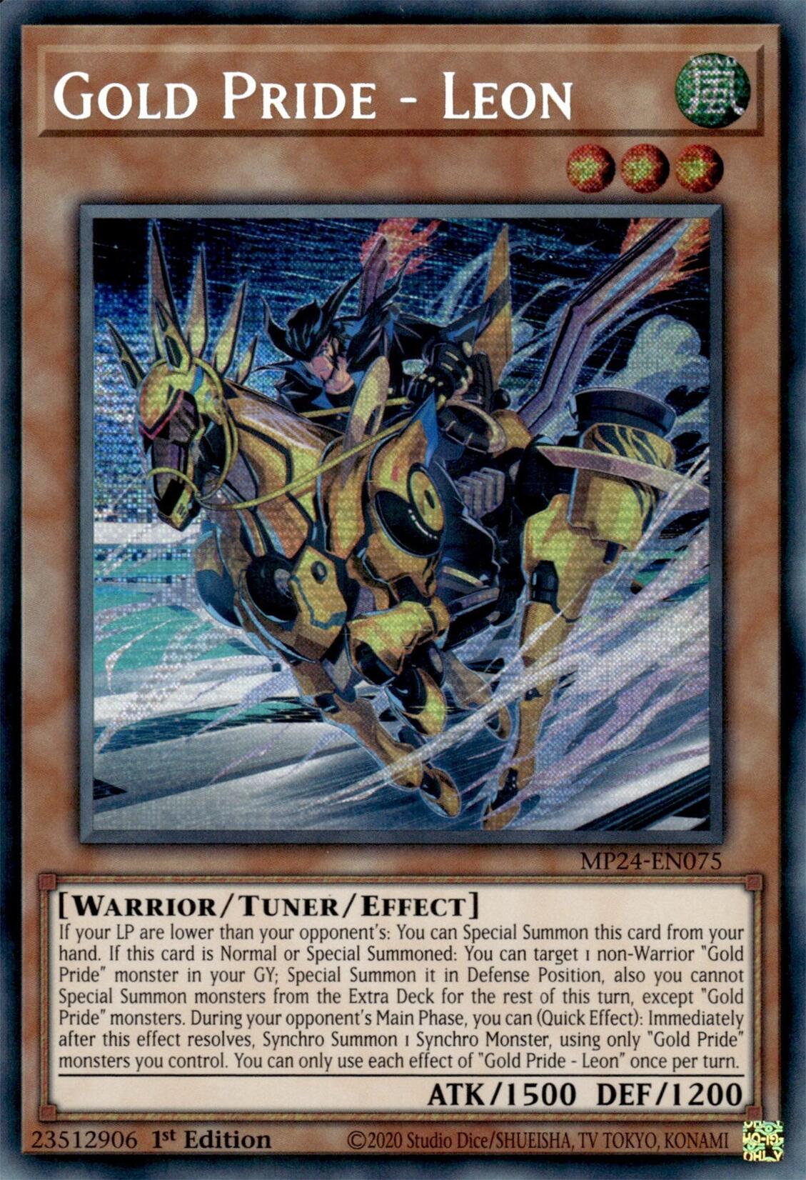 Gold Pride - Leon [MP24-EN075] Prismatic Secret Rare | Exor Games Summserside