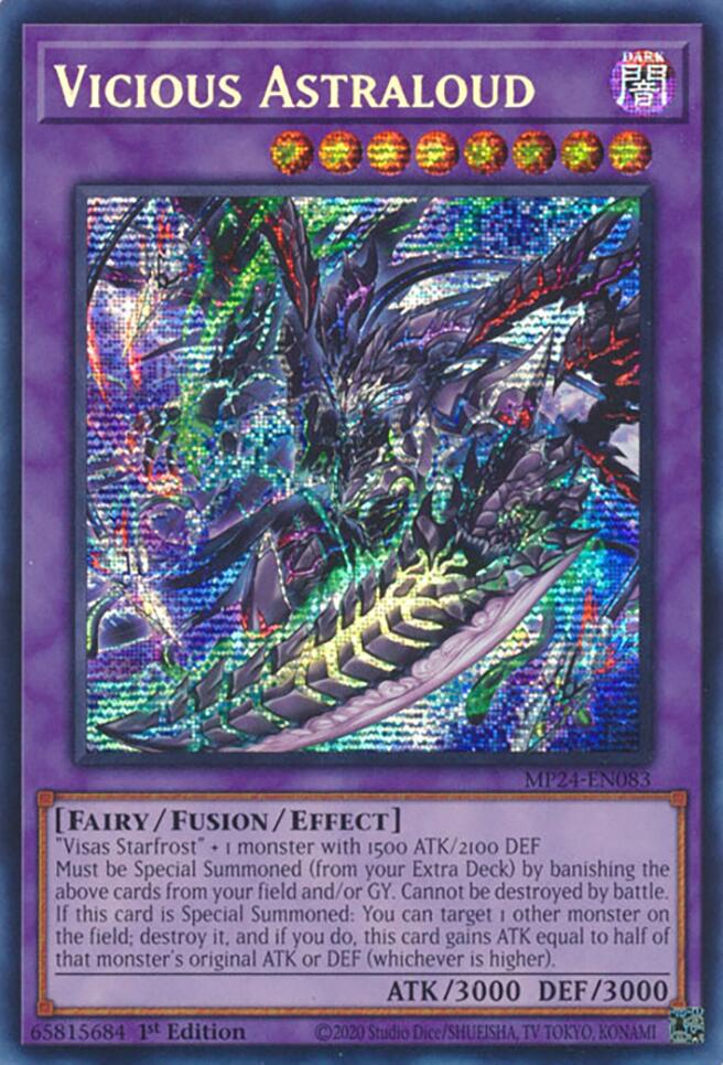 Vicious Astraloud [MP24-EN083] Prismatic Secret Rare | Exor Games Summserside