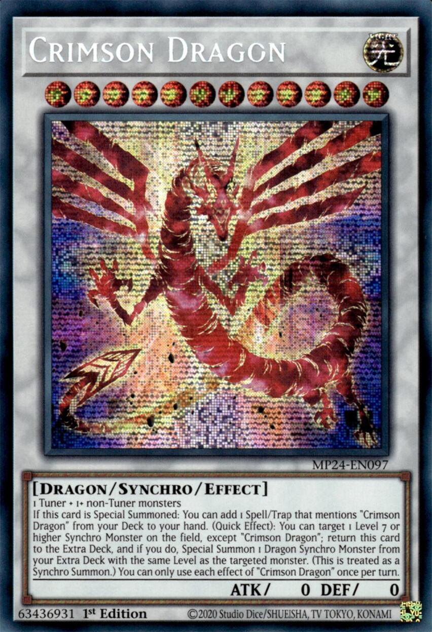 Crimson Dragon (card) [MP24-EN097] Prismatic Secret Rare | Exor Games Summserside