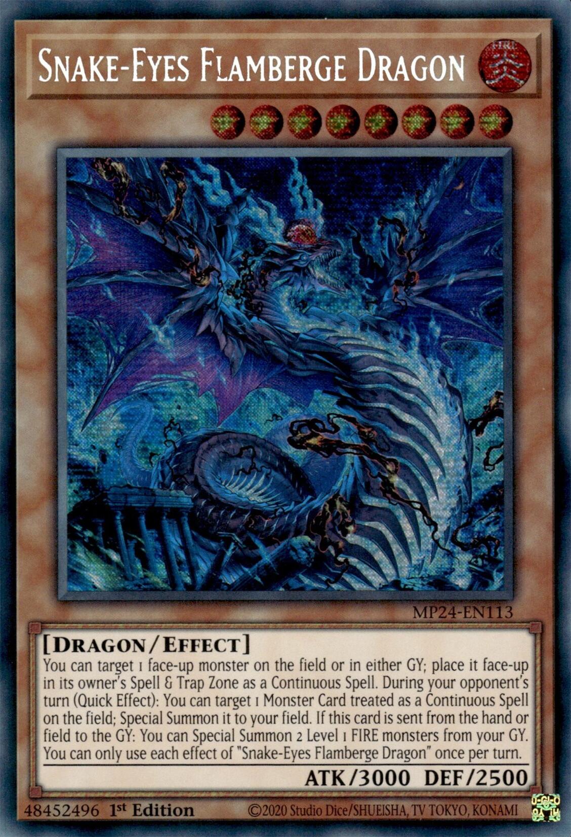 Snake-Eyes Flamberge Dragon [MP24-EN113] Prismatic Secret Rare | Exor Games Summserside