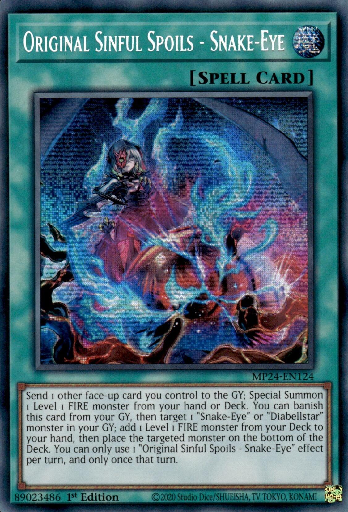 Original Sinful Spoils - Snake-Eye [MP24-EN124] Prismatic Secret Rare | Exor Games Summserside