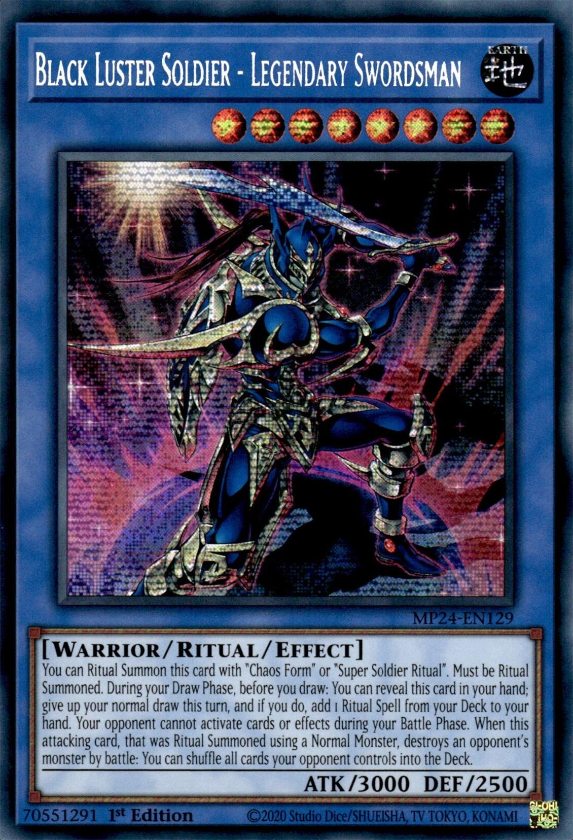 Black Luster Soldier - Legendary Swordsman [MP24-EN129] Prismatic Secret Rare | Exor Games Summserside