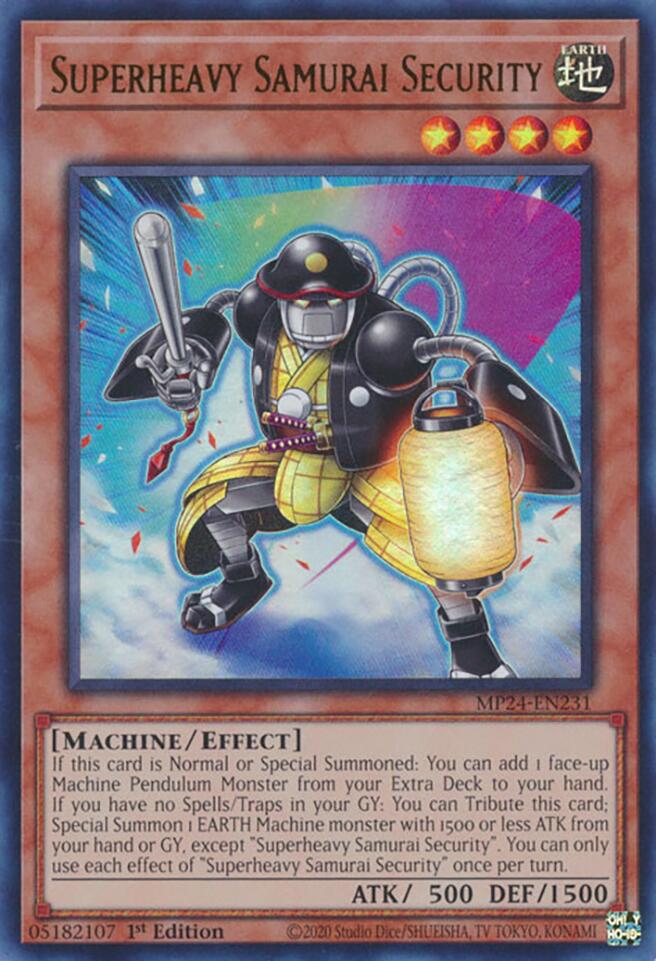 Superheavy Samurai Security [MP24-EN231] Ultra Rare | Exor Games Summserside
