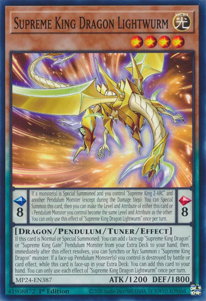 Supreme King Dragon Lightwurm [MP24-EN387] Common | Exor Games Summserside