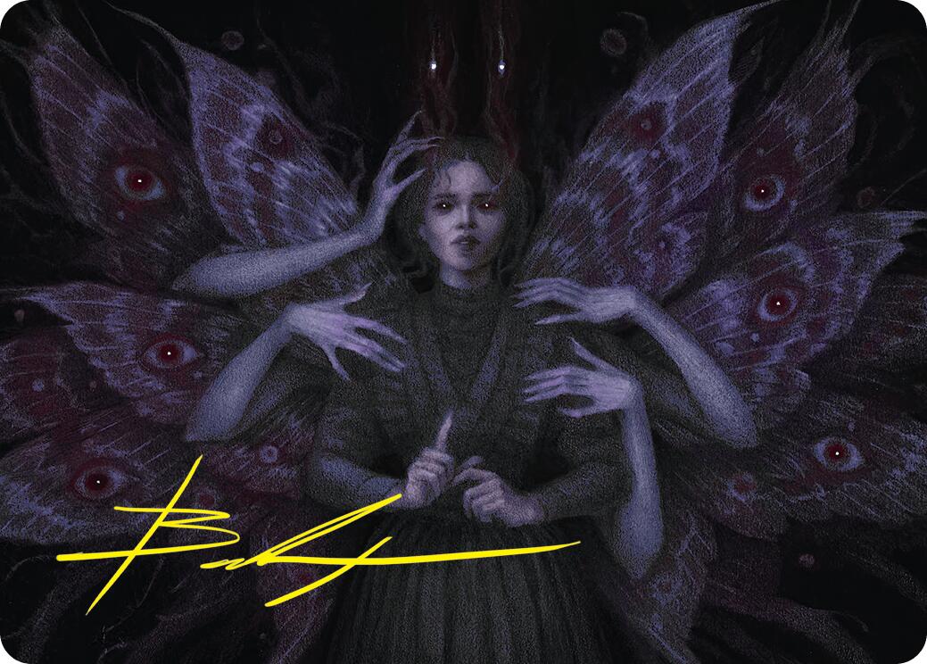 Demonic Counsel Art Card (7/54) (Gold-Stamped Signature) [Duskmourn: House of Horror Art Series] | Exor Games Summserside