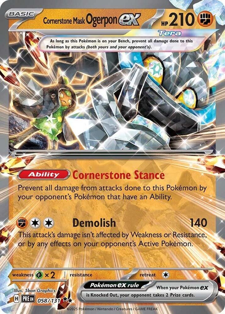 Cornerstone Mask Ogerpon ex (058/131) [Scarlet & Violet: Prismatic Evolutions] | Exor Games Summserside