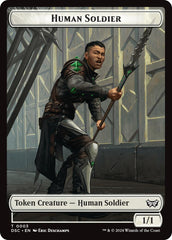 Human soldier // Scarecrow Double-Sided Token [Duskmourn: House of Horror Commander Tokens] | Exor Games Summserside