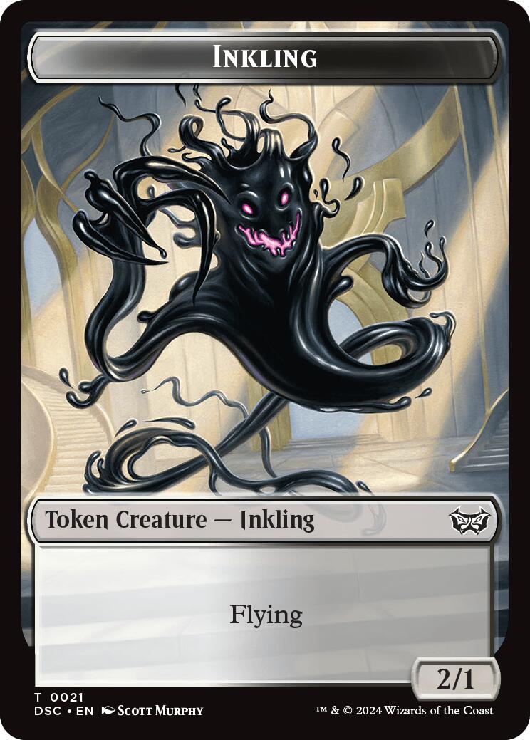 Inkling // Scarecrow Double-Sided Token [Duskmourn: House of Horror Commander Tokens] | Exor Games Summserside