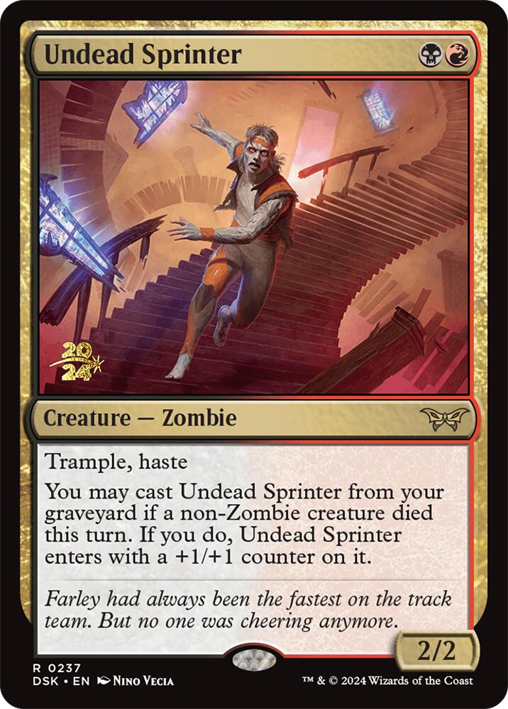 Undead Sprinter [Duskmourn: House of Horror Prerelease Promos] | Exor Games Summserside