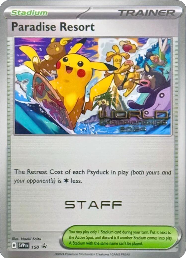 Paradise Resort (150) (World Championships 2024) (Staff) [Scarlet & Violet: Black Star Promos] | Exor Games Summserside
