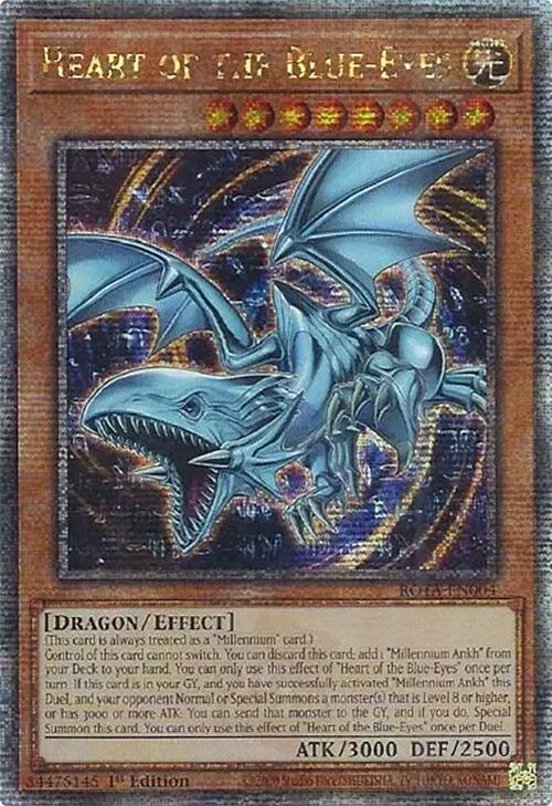 Heart of the Blue-Eyes (Quarter Century Secret Rare) [ROTA-EN004] Quarter Century Secret Rare | Exor Games Summserside