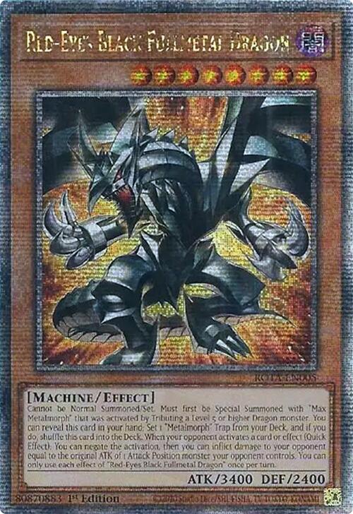 Red-Eyes Black Fullmetal Dragon (Quarter Century Secret Rare) [ROTA-EN005] Quarter Century Secret Rare | Exor Games Summserside