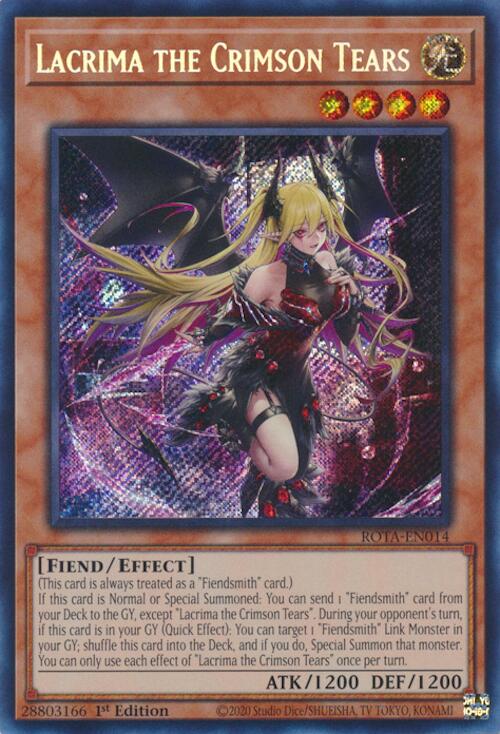 Lacrima the Crimson Tears [ROTA-EN014] Secret Rare | Exor Games Summserside