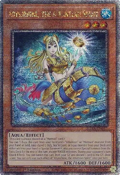 Abyssrhine, the Atlantean Spirit (Quarter Century Secret Rare) [ROTA-EN017] Quarter Century Secret Rare | Exor Games Summserside