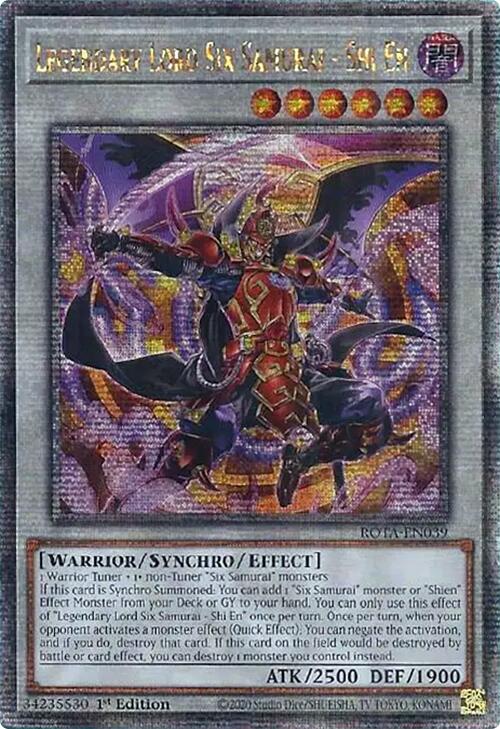 Legendary Lord Six Samurai - Shi En (Quarter Century Secret Rare) [ROTA-EN039] Quarter Century Secret Rare | Exor Games Summserside