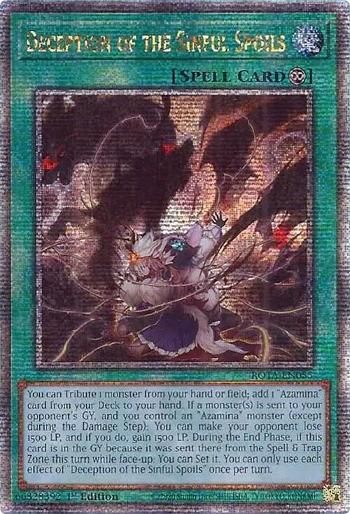 Deception of the Sinful Spoils (Quarter Century Secret Rare) [ROTA-EN055] Quarter Century Secret Rare | Exor Games Summserside