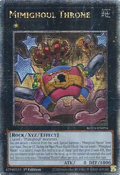 Mimighoul Throne (Quarter Century Secret Rare) [ROTA-EN094] Quarter Century Secret Rare | Exor Games Summserside