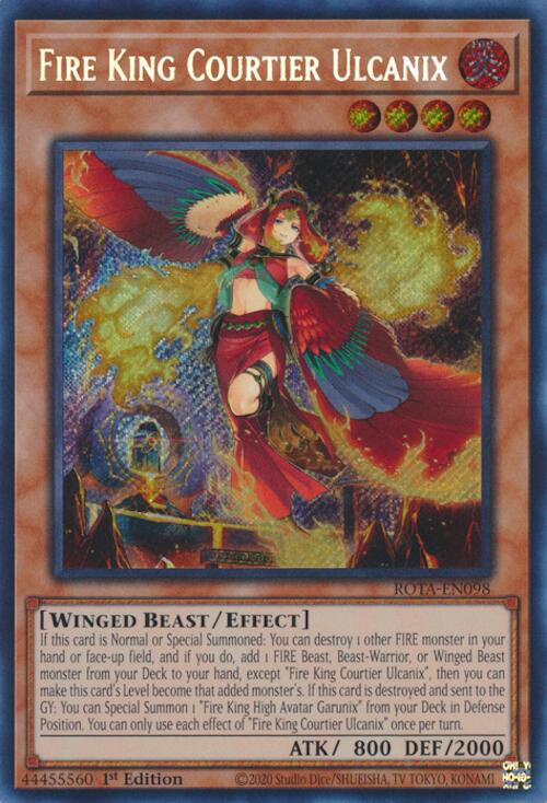 Fire King Courtier Ulcanix [ROTA-EN098] Secret Rare | Exor Games Summserside