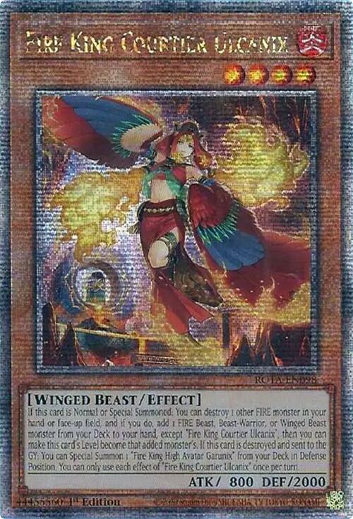 Fire King Courtier Ulcanix (Quarter Century Secret Rare) [ROTA-EN098] Quarter Century Secret Rare | Exor Games Summserside