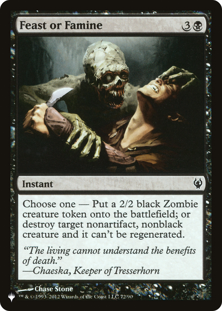 Feast or Famine [The List] | Exor Games Summserside