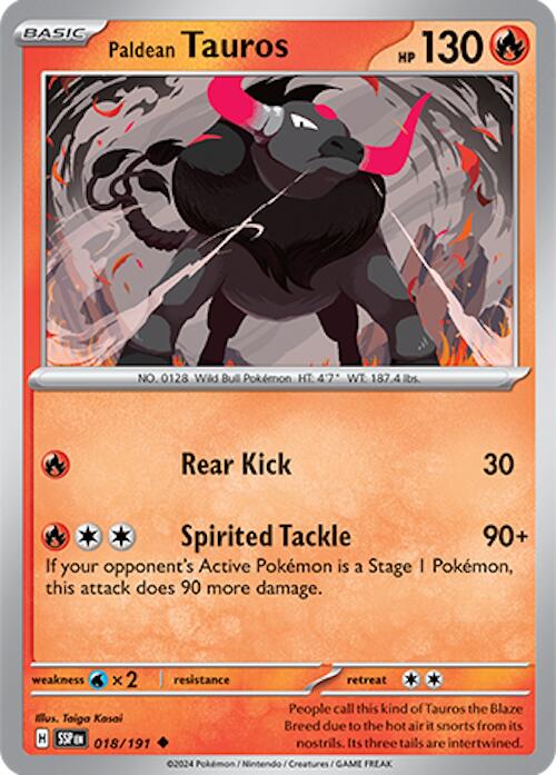 Paldean Tauros (018/191) [Scarlet & Violet: Surging Sparks] | Exor Games Summserside