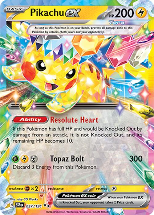 Pikachu ex (057/191) [Scarlet & Violet: Surging Sparks] | Exor Games Summserside